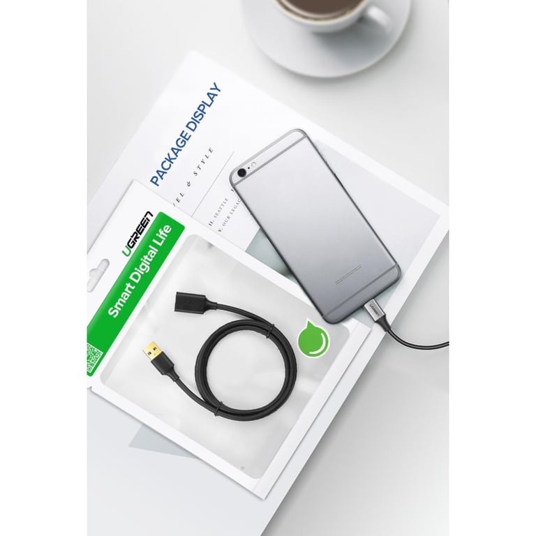 Дата кабель USB 3.0 AM/AF 2.0m US129 Black Ugreen (10373) - фото 10