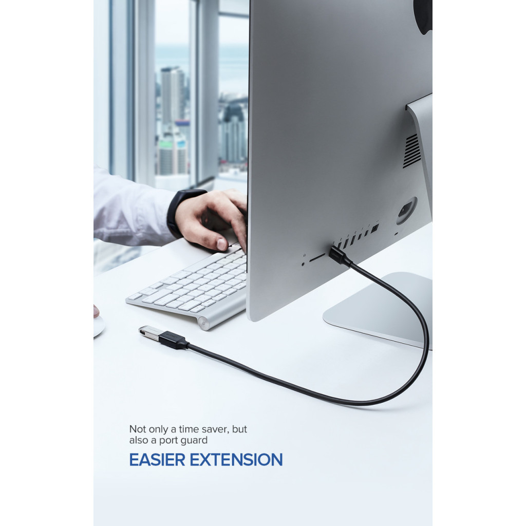 Дата кабель USB 3.0 AM/AF 2.0m US129 Black Ugreen (10373) - фото 4 Дата кабель USB 3.0 AM/AF 2.0m US129 Black Ugreen (10373) - фото 4