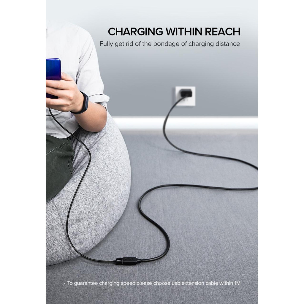 Дата кабель USB 3.0 AM/AF 2.0m US129 Black Ugreen (10373) - фото 7 Дата кабель USB 3.0 AM/AF 2.0m US129 Black Ugreen (10373) - фото 7