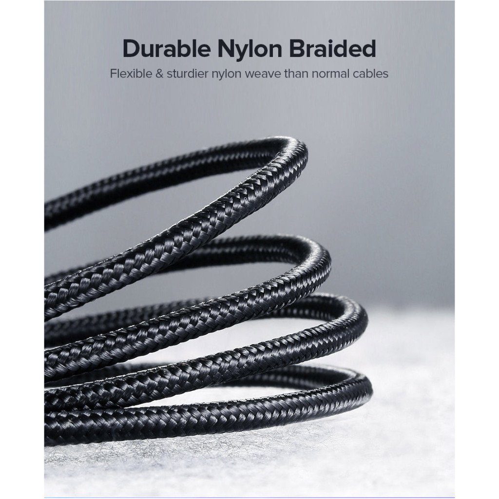 Дата кабель USB 2.0 AM to USB-C 3.0m 3.0A 18W US288 Space Gray Ugreen (60408) - фото 8 Дата кабель USB 2.0 AM to USB-C 3.0m 3.0A 18W US288 Space Gray Ugreen (60408) - фото 8