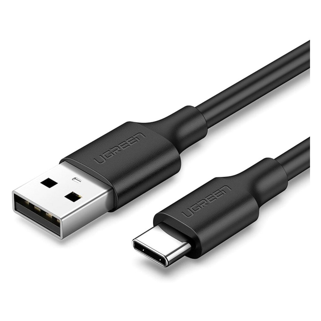 Дата кабель USB 2.0 AM to USB-C 3.0m 3.0A 18W US287 Black Ugreen (60826) - фото 1