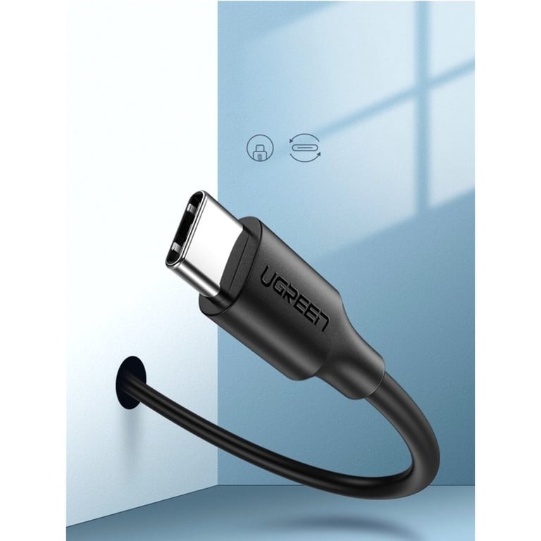 Дата кабель USB 2.0 AM to USB-C 3.0m 3.0A 18W US287 Black Ugreen (60826) - фото 4