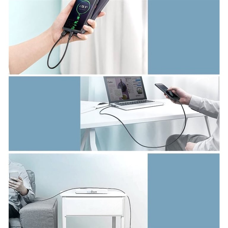 Дата кабель USB 2.0 AM to USB-C 3.0m 3.0A 18W US287 Black Ugreen (60826) - фото 9