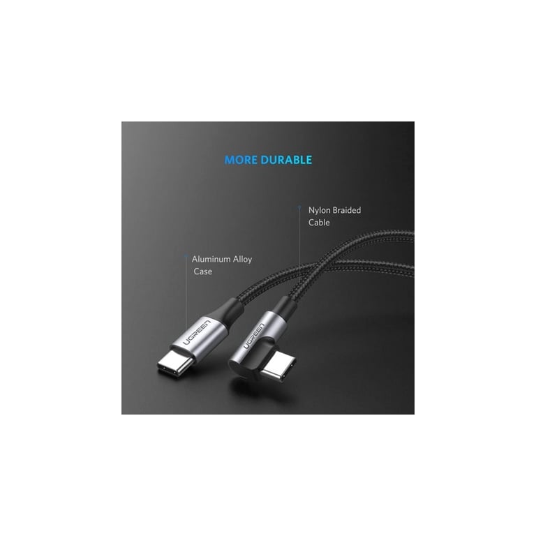 Дата кабель USB-C to USB-C 2.0m 60W US255 Black Gray Ugreen (50125) - фото 5
