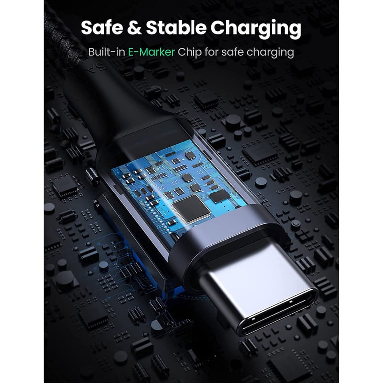 Дата кабель USB-C to USB-C 2.0m 100W US334 Black Ugreen (70645) - фото 9