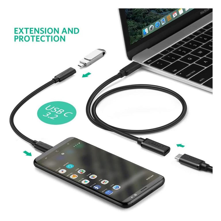 Дата кабель USB-C to USB-C 1.0m USB 3.1Gen2 100W US353 Black Ugreen (10387) - фото 2