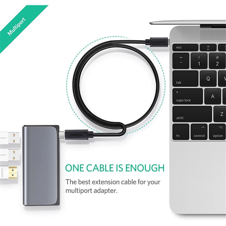 Дата кабель USB-C to USB-C 1.0m USB 3.1Gen2 100W US353 Black Ugreen (10387) - фото 3