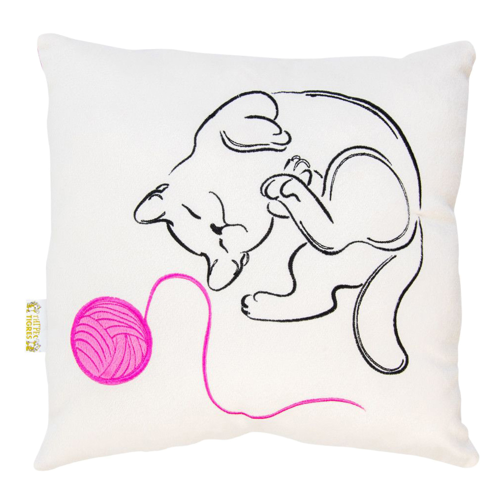 М'яка іграшка Tigres Подушка Котик з клубком (ПД-0199) - фото 1 М'яка іграшка Tigres Подушка Котик з клубком (ПД-0199) - фото 1