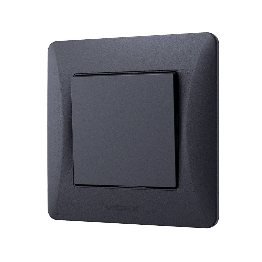 Вимикач Videx BINERA 1кл чорний графіт (VF-BNSW1-BG) Вимикач Videx BINERA 1кл чорний графіт (VF-BNSW1-BG)