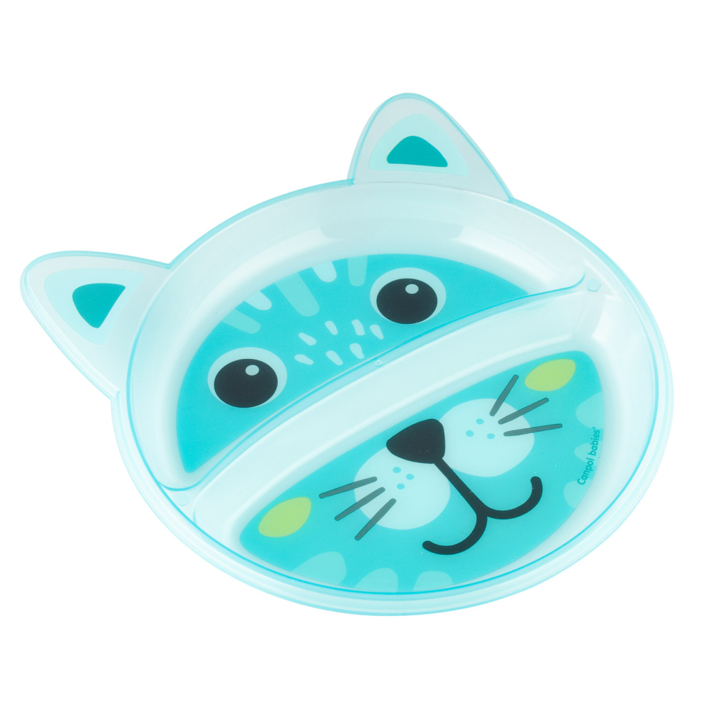 Тарілка дитяча Canpol babies Звірятка Бірюзова 2 відділення (74/005) - фото 1 Тарілка дитяча Canpol babies Звірятка Бірюзова 2 відділення (74/005) - фото 1