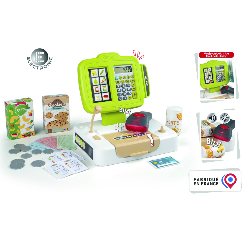 Ігровий набір Smoby Електронна каса зі сканером (350113) - фото 2 Ігровий набір Smoby Електронна каса зі сканером (350113) - фото 2