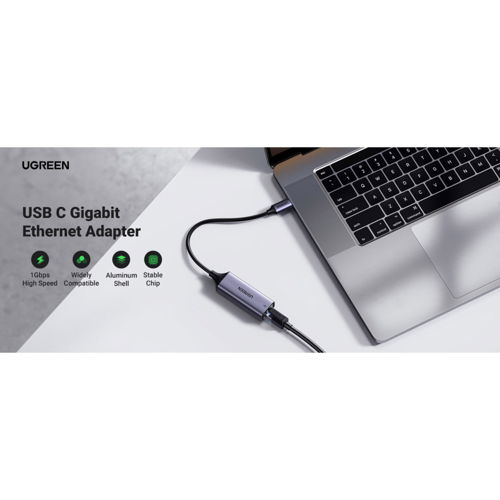 Перехідник USB-C to RJ45 Ethernet 1000Mbps CM199 UGREEN (50737) - фото 6 Перехідник USB-C to RJ45 Ethernet 1000Mbps CM199 UGREEN (50737) - фото 6