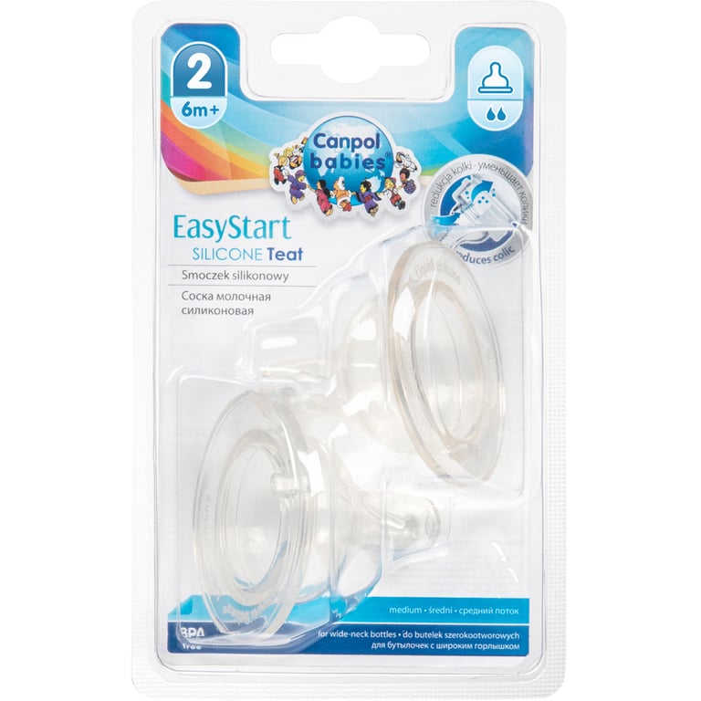 Соска Canpol babies EasyStart середня до пляшечок з широким отвором 2 шт (21/731) - фото 2