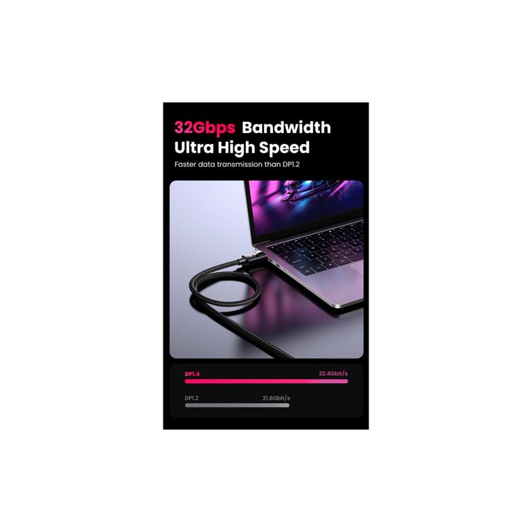 Кабель мультимедійний DisplayPort M to DisplayPort M 3.0m V1.4 Ugreen (80393) - фото 5