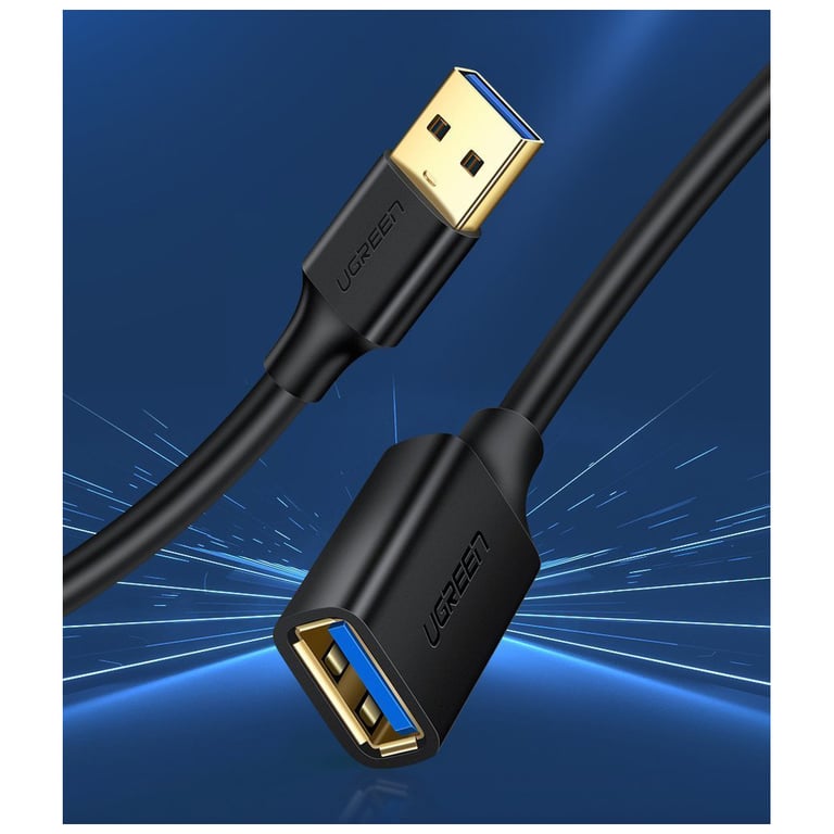 Дата кабель USB 3.0 AM/AF 3.0m US129 Black Ugreen (30127) - фото 5