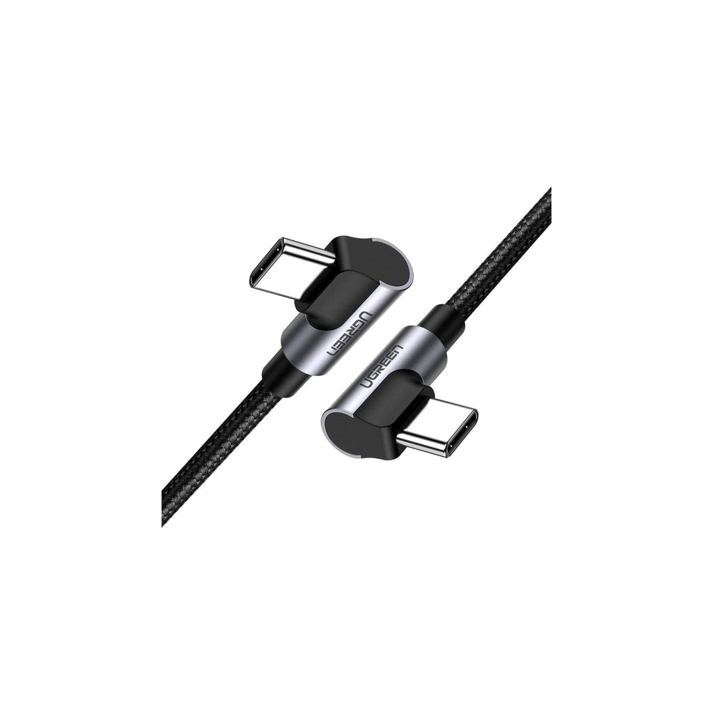 Дата кабель USB-C to USB-C 2.0m 3A 60W US323 90-degree Black Ugreen (70531) - фото 2 Дата кабель USB-C to USB-C 2.0m 3A 60W US323 90-degree Black Ugreen (70531) - фото 2