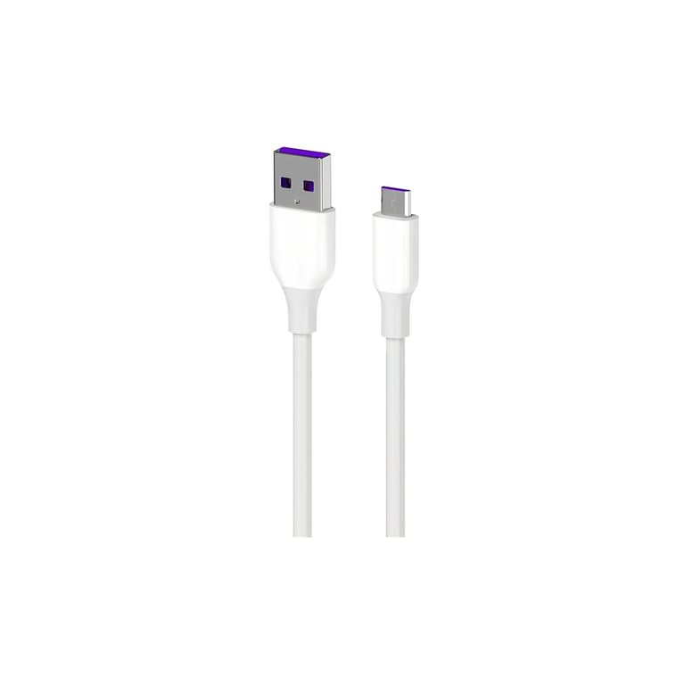 Дата кабель USB 2.0 AM to Micro 5P 1.0m Glow white 2E (2E-CCAM-WH_) - фото 1