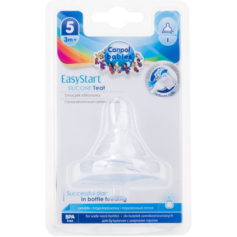Соска Canpol babies EasyStart силіконова з широким отвором, 3-х позиційна 1 шт. (21/724) - фото 2