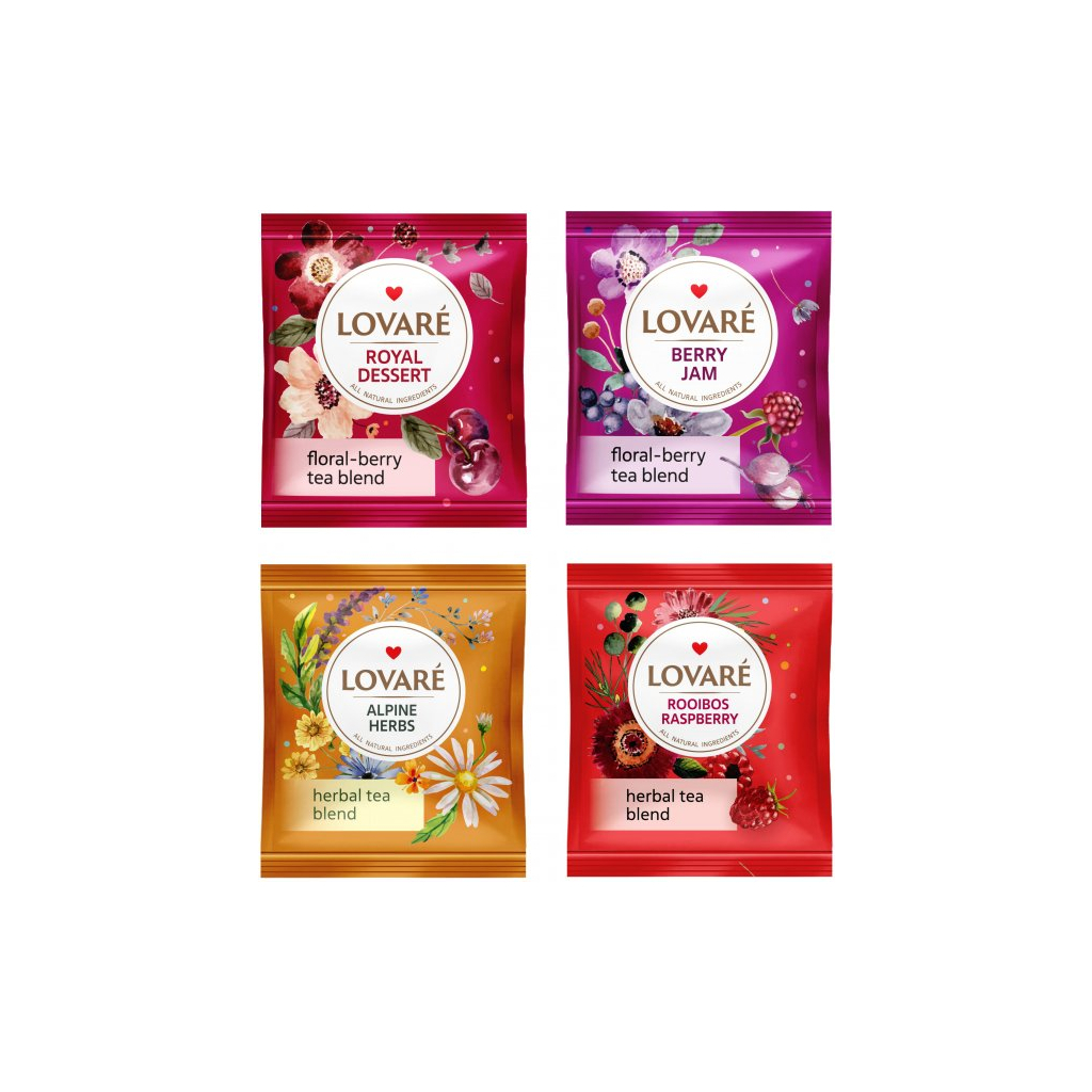 Чай Lovare Асорті Квітковий 4 види по 8 шт (lv.79686) - фото 3 Чай Lovare Асорті Квітковий 4 види по 8 шт (lv.79686) - фото 3