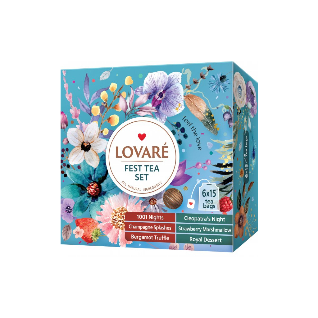 Чай Lovare Fest Tea Set 90 пакетиків асорті (lv.79907) - фото 1 Чай Lovare Fest Tea Set 90 пакетиків асорті (lv.79907) - фото 1