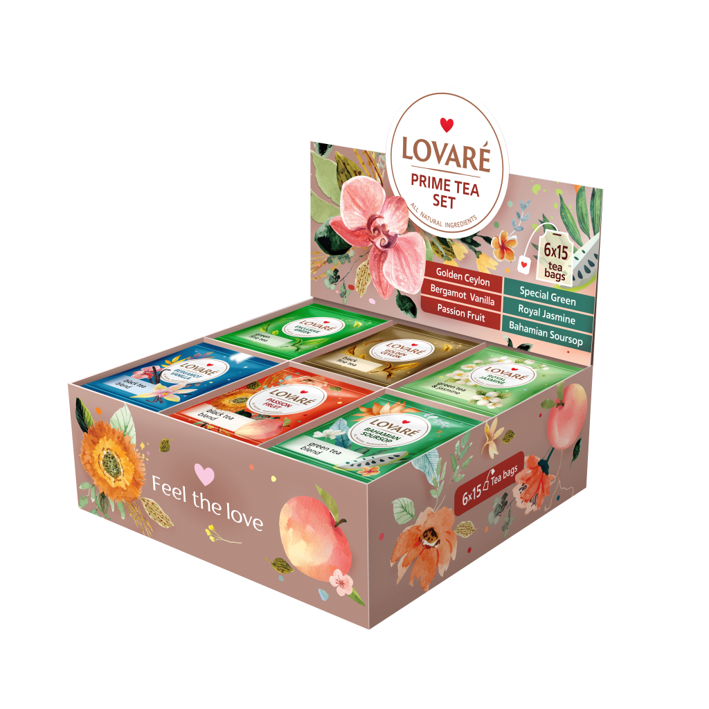 Чай Lovare Prime Tea Set 90 пакетиків асорті (lv.79914) - фото 2 Чай Lovare Prime Tea Set 90 пакетиків асорті (lv.79914) - фото 2