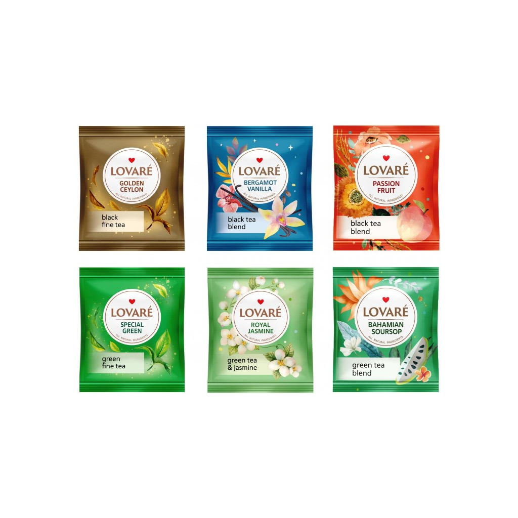 Чай Lovare Prime Tea Set 90 пакетиків асорті (lv.79914) - фото 5 Чай Lovare Prime Tea Set 90 пакетиків асорті (lv.79914) - фото 5