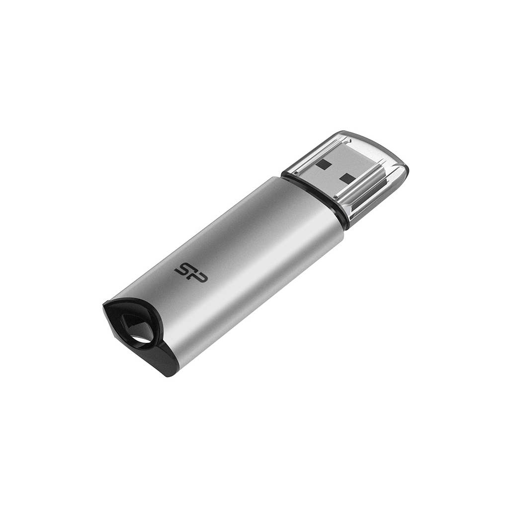 USB флеш накопичувач Silicon Power 64 GB Silicon M02 Aluminum Silver USB 3.2 (SP064GBUF3M02V1S) - фото 2 USB флеш накопичувач Silicon Power 64 GB Silicon M02 Aluminum Silver USB 3.2 (SP064GBUF3M02V1S) - фото 2