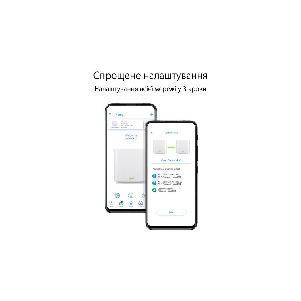 Маршрутизатор ASUS ZenWiFi XT9 1PK (90IG0740-MO3B60) - фото 4 Маршрутизатор ASUS ZenWiFi XT9 1PK (90IG0740-MO3B60) - фото 4