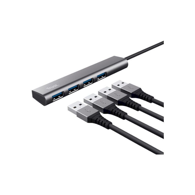 Концентратор Halyx 4-Port USB-A 3.2 Grey Trust (24947_TRUST) - фото 7