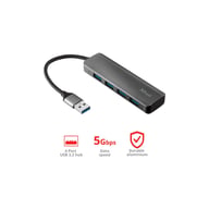 Концентратор Halyx 4-Port USB-A 3.2 Grey Trust (24947_TRUST) - фото 9
