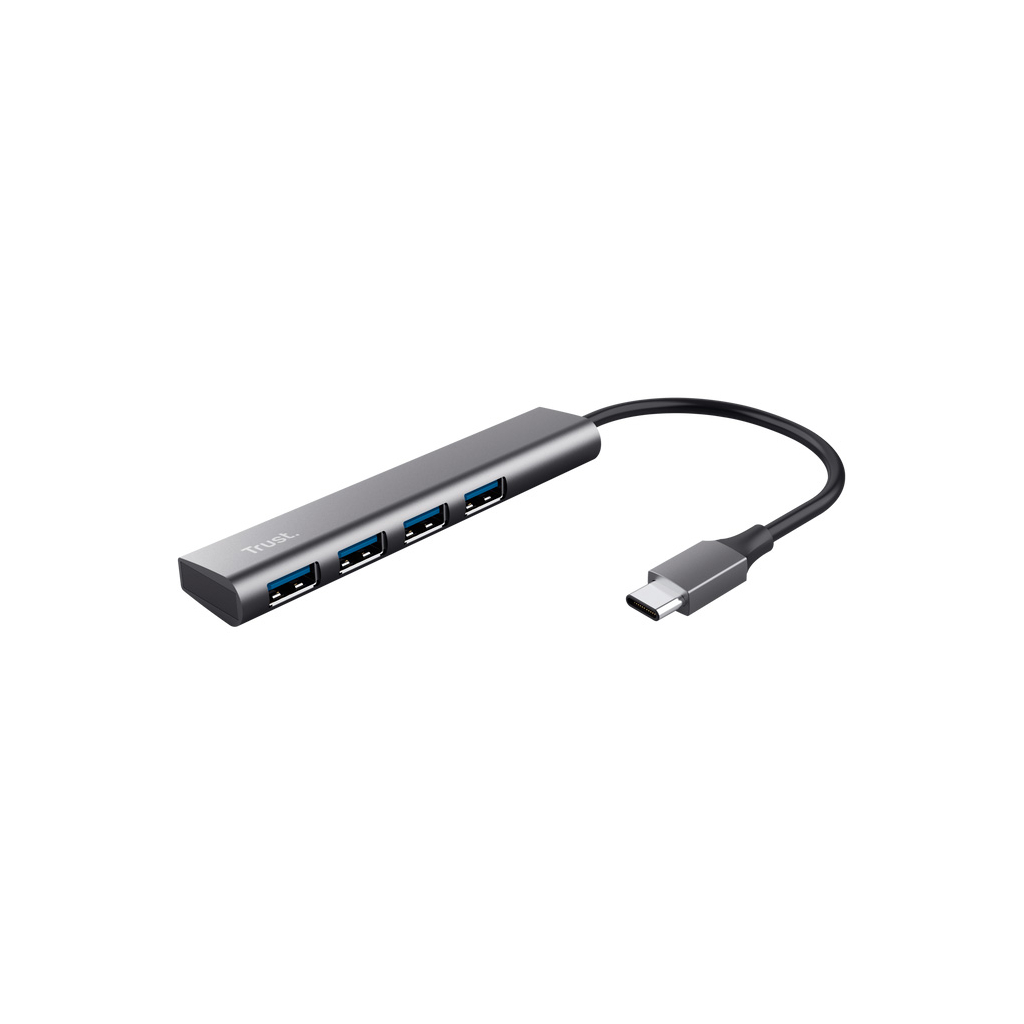 Концентратор Halyx Type-C to 4-Port USB-A 3.2 Grey Trust (24948_TRUST) - фото 1 Концентратор Halyx Type-C to 4-Port USB-A 3.2 Grey Trust (24948_TRUST) - фото 1