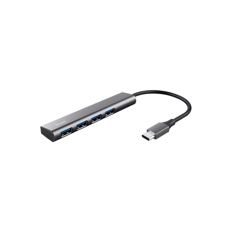 Концентратор Halyx Type-C to 4-Port USB-A 3.2 Grey Trust (24948_TRUST) - фото 1