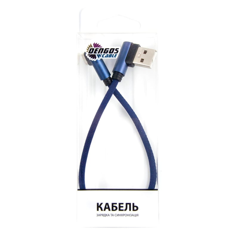Дата кабель USB 2.0 AM to USB-C 0.25m blue Dengos (NTK-TC-UG-SHRT-SET-BLUE) - фото 3