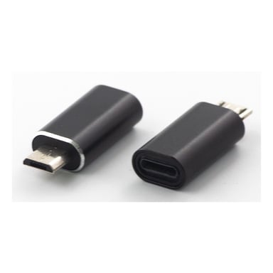 Перехідник Lightning (female) to microUSB (male) black Dengos (ADP-012) - фото 1