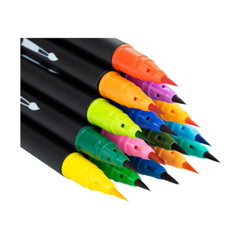 Фломастери Maxi пензлики REAL BRUSH, 12 кольорів, лінія 0,5-6 мм (MX15232) - фото 3