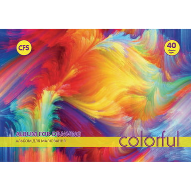 Альбом для малювання Cool For School на пружині COLORFUL, 40аркушів 100г/м2 (CF60904-02) - фото 1