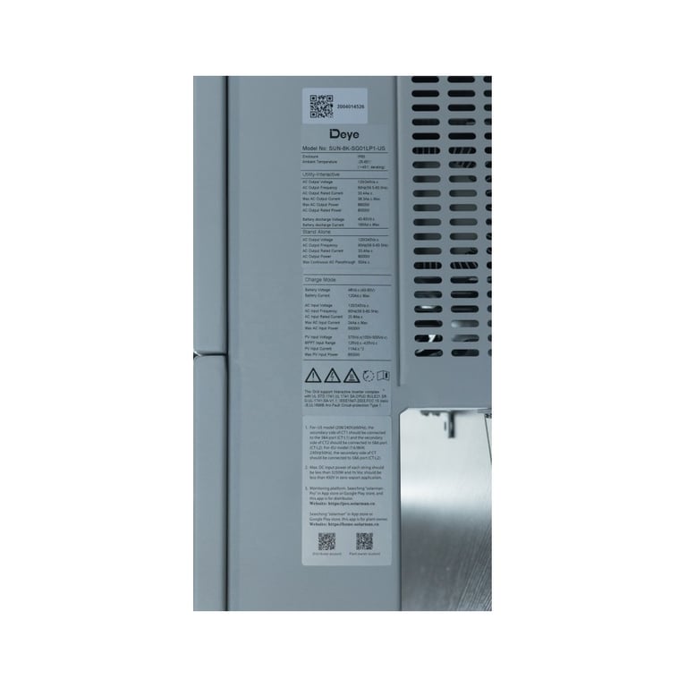 Сонячний інвертор Deye SUN-5K-SG03LP1-EU WiFi (SUN-5K-SG03LP1-EU) - фото 9
