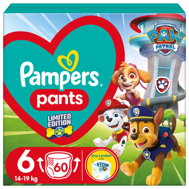 Підгузки Pampers Extra Large Розмір 6 (14-19 кг) Paw Patrol 60 шт (8006540863657) - фото 1