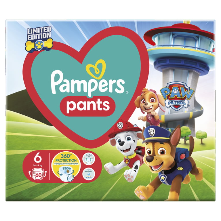 Підгузки Pampers Extra Large Розмір 6 (14-19 кг) Paw Patrol 60 шт (8006540863657) - фото 2