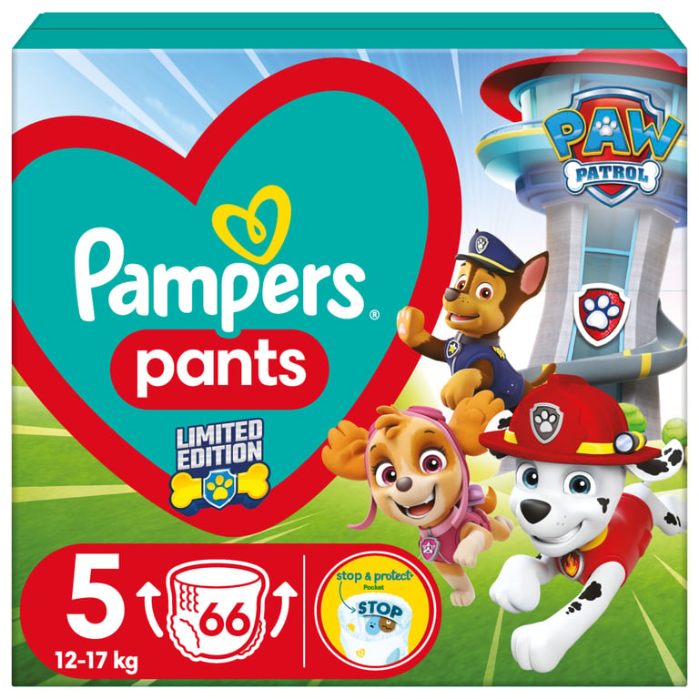 Підгузки Pampers Junior Розмір 5 (12-17кг) Paw Patrol 66 шт (8006540863619) - фото 1