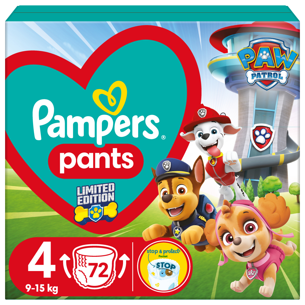 Підгузки Pampers Maxi Розмір 4 (9-15 кг) Paw Patrol 72 шт (8006540863572) - фото 1 Підгузки Pampers Maxi Розмір 4 (9-15 кг) Paw Patrol 72 шт (8006540863572) - фото 1