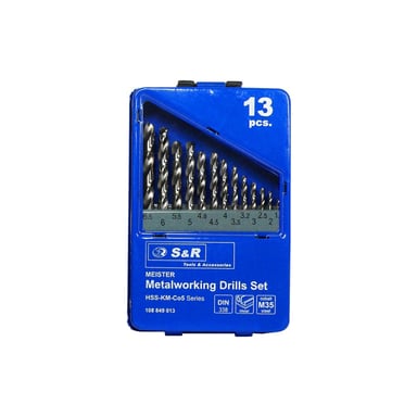 Набір свердл S&R 1.5-6.5мм MEISTER Co5 13шт (108849013) - фото 1