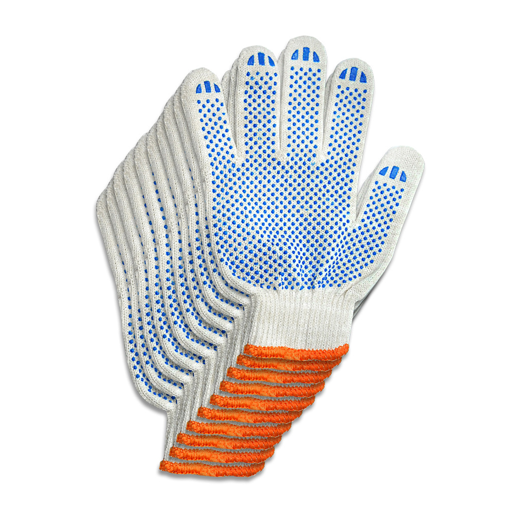 Захисні рукавиці Stark ПВХ білі 10 шт (510083100.10) - фото 1 Захисні рукавиці Stark ПВХ білі 10 шт (510083100.10) - фото 1