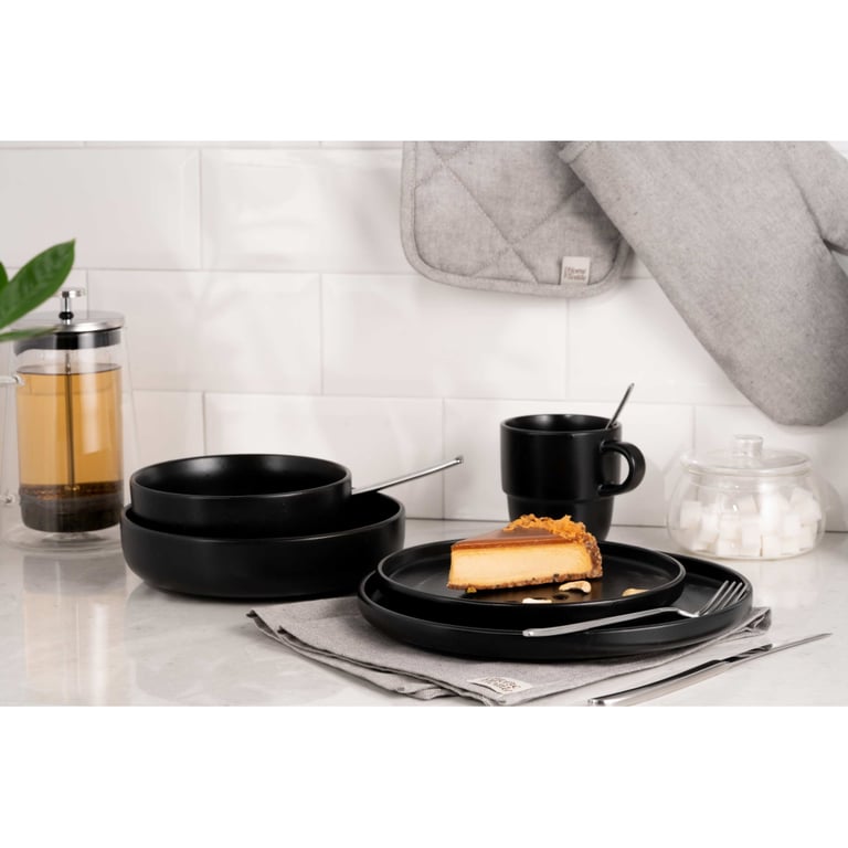 Тарілка ARDESTO Trento Dessert 20,5 см Black (AR2920TB) - фото 3