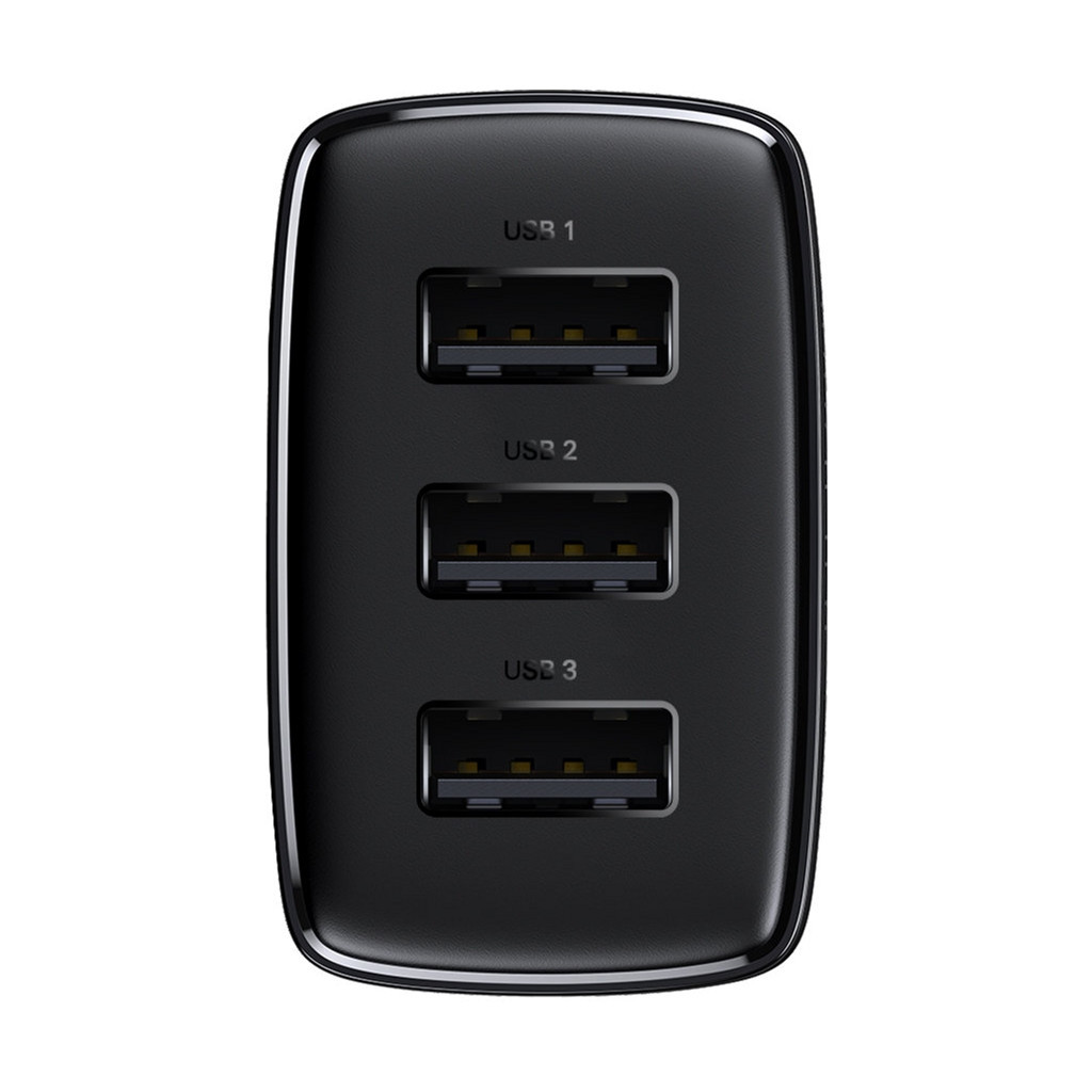 Зарядний пристрій Baseus Compact Charger 3U Black (CCXJ020101) - фото 3 Зарядний пристрій Baseus Compact Charger 3U Black (CCXJ020101) - фото 3