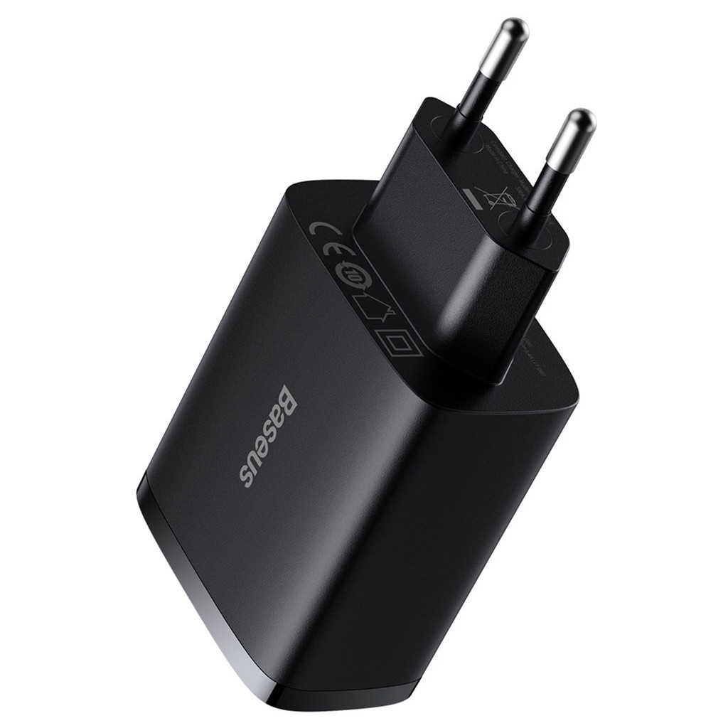 Зарядний пристрій Baseus Compact Charger 3U Black (CCXJ020101) - фото 6 Зарядний пристрій Baseus Compact Charger 3U Black (CCXJ020101) - фото 6