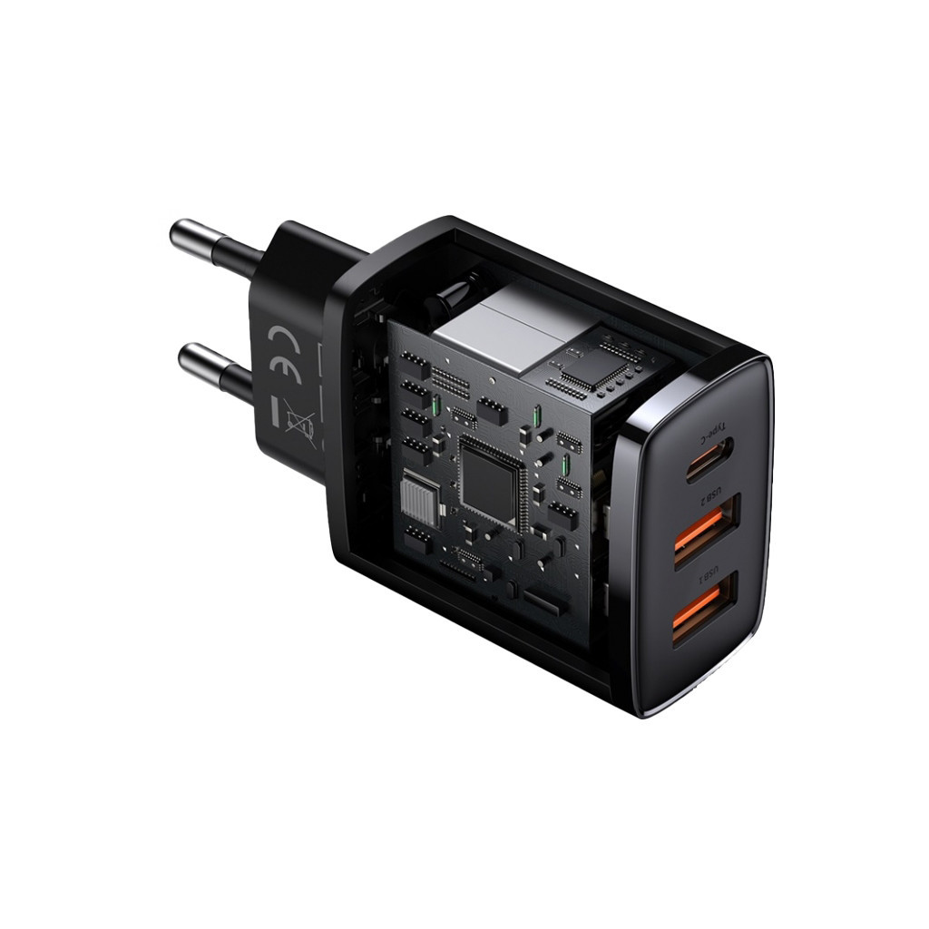 Зарядний пристрій Baseus Compact Quick Charger 2U+C (CCXJ-E01) - фото 4 Зарядний пристрій Baseus Compact Quick Charger 2U+C (CCXJ-E01) - фото 4