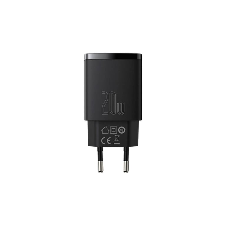 Зарядний пристрій Baseus Compact Quick Charger U+C 20W EU Black (CCXJ-B01) - фото 2