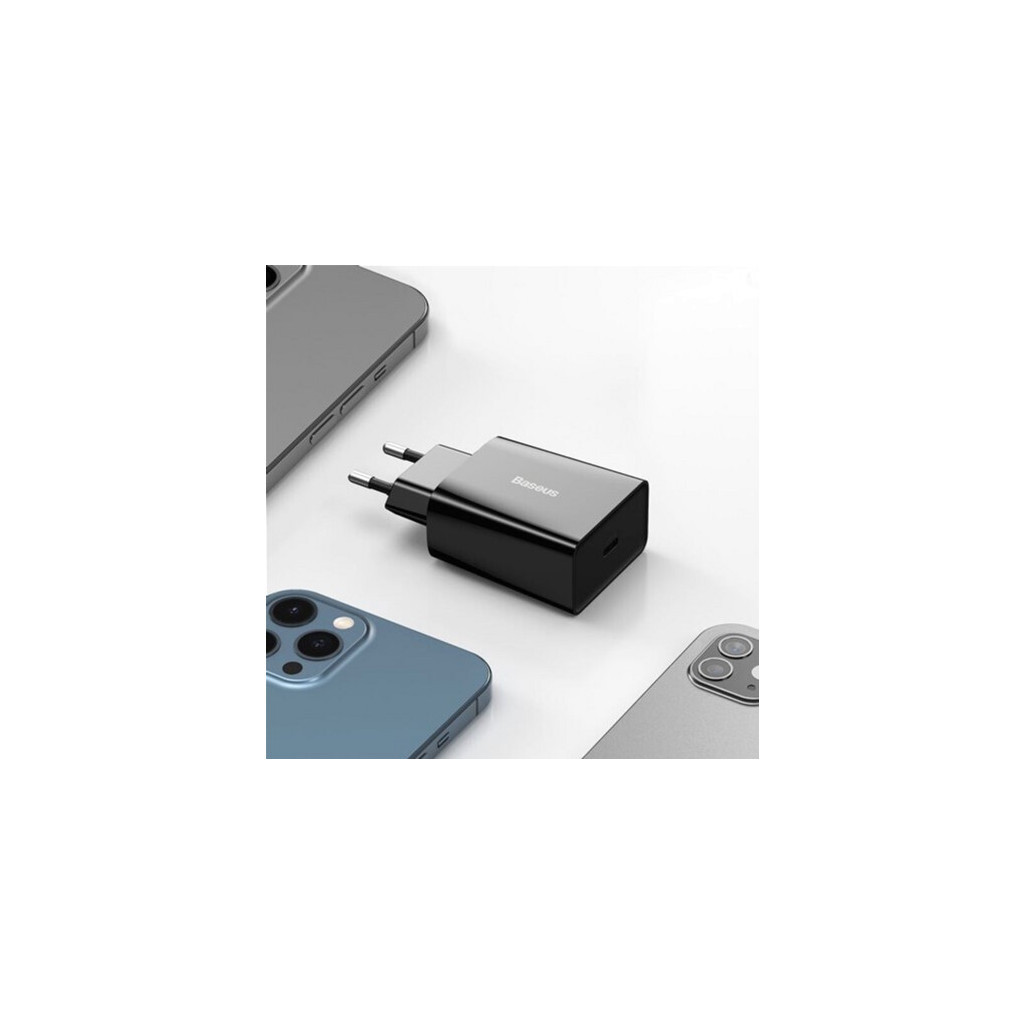 Зарядний пристрій Baseus Speed Mini Quick Charger Black (CCFS-SN01) - фото 9 Зарядний пристрій Baseus Speed Mini Quick Charger Black (CCFS-SN01) - фото 9