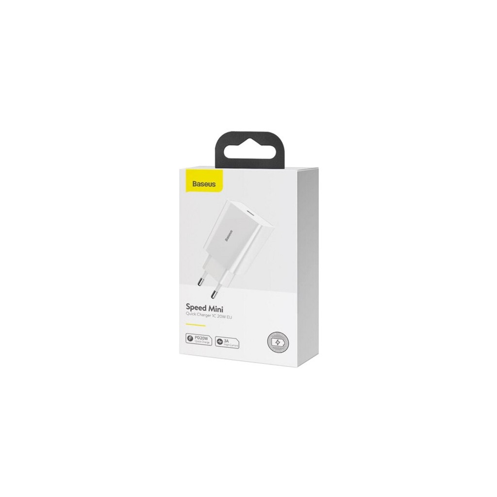 Зарядний пристрій Baseus Speed Mini Quick Charger White (CCFS-SN02) - фото 7 Зарядний пристрій Baseus Speed Mini Quick Charger White (CCFS-SN02) - фото 7